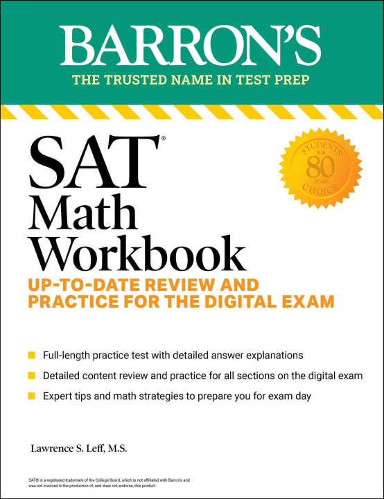 Carte SAT Math Workbook: Up-To-Date Practice for the Digital Exam 