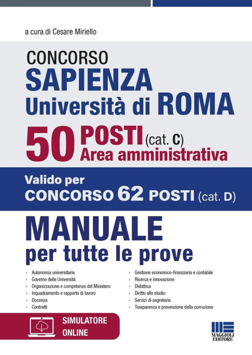 Книга Concorso Sapienza Università di Roma 50 posti (cat. C). Area amministrativa. Manuale per tutte le prove 