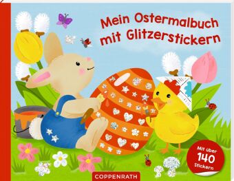 Kniha Mein Ostermalbuch mit Glitzerstickern 