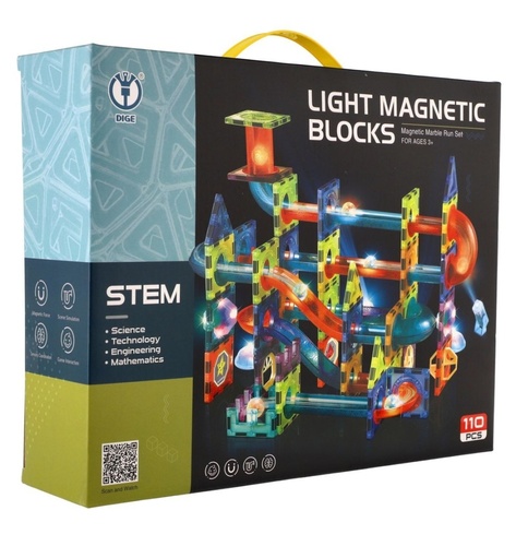 Game/Toy Kuličková dráha magnetická plast 110ks 16 kuliček 