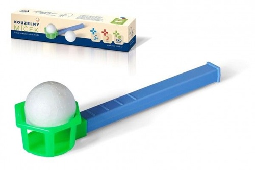 Hra/Hračka MAGIC BALL modrý kouzelný míček foukací hlavolam v krabičce 