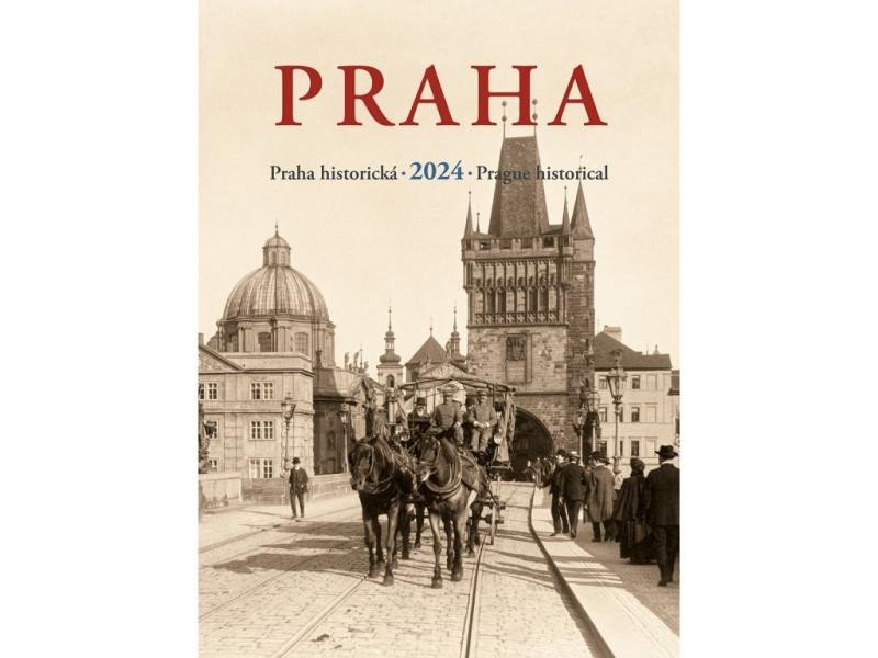 Kniha Kalendář 2024 Praha historická - nástěnný 