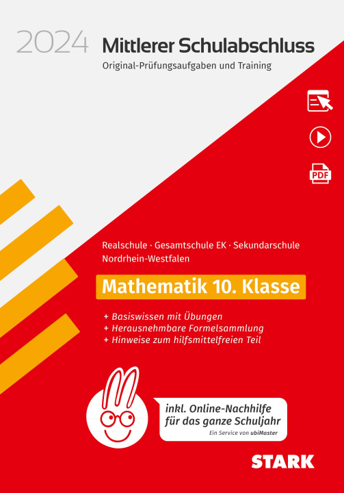 Carte STARK Original-Prüfungen und Training - Mittlerer Schulabschluss 2024 - Mathematik - Realschule/Gesamtschule EK/ Sekundarschule - NRW - inkl. Online-N 