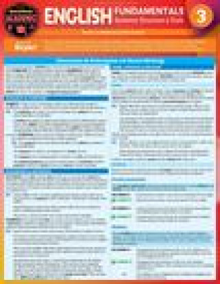 Kniha English Fundamentals 3 - Sentence Structure &amp; Style: QuickStudy Language Arts Laminated Reference &amp; Study Guide Berg Scherer