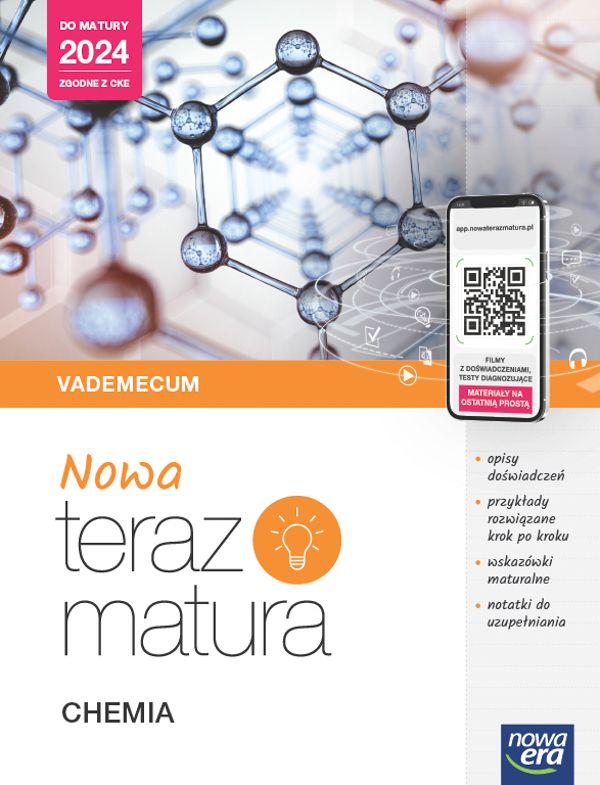 Kniha Teraz matura 2023 Chemia Vademecum zakres rozszerzony 2023/24 