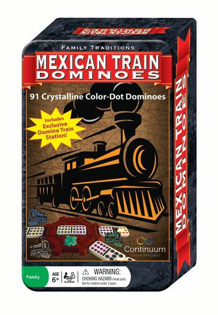 Juego/Juguete Family Traditions Mexican Train Dominoes Tin 