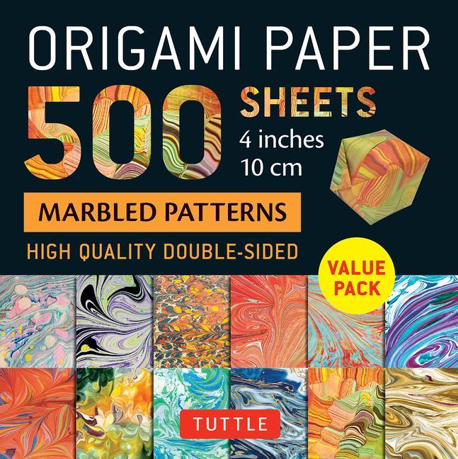 Book Origami Paper 500 Sheets Marbled Patterns 4 (10 CM) 