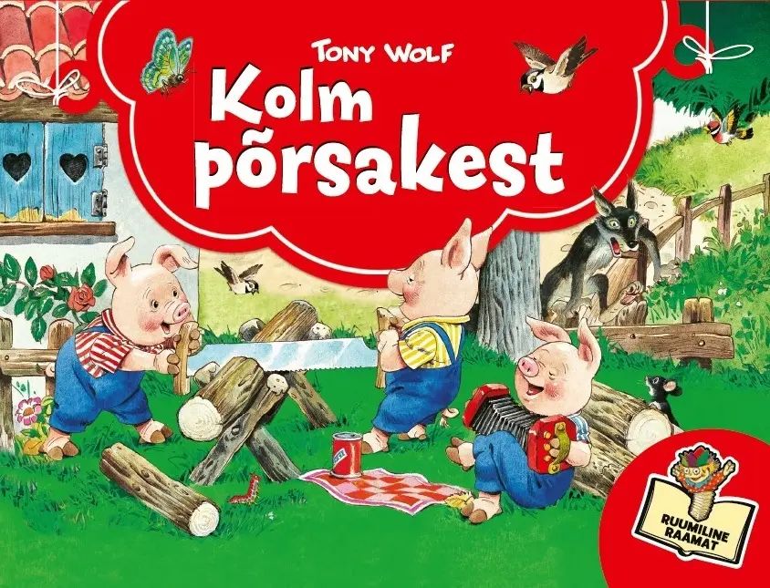 Knjiga Kolm põrsakest. Ruumiline raamat 