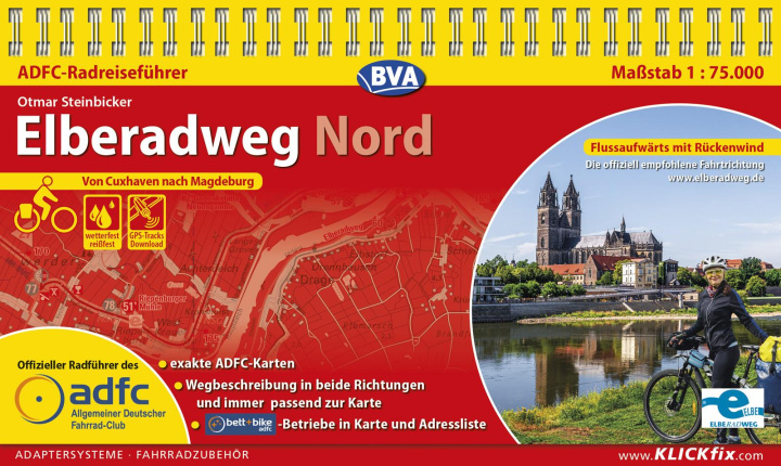 Materiale tipărite ADFC-Radreiseführer Elberadweg Nord 1:75.000 praktische Spiralbindung, reiß- und wetterfest, GPS-Tracks Download 