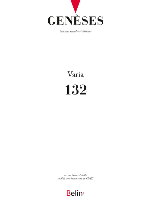 Carte GENESES, N.132 (2023-3) 