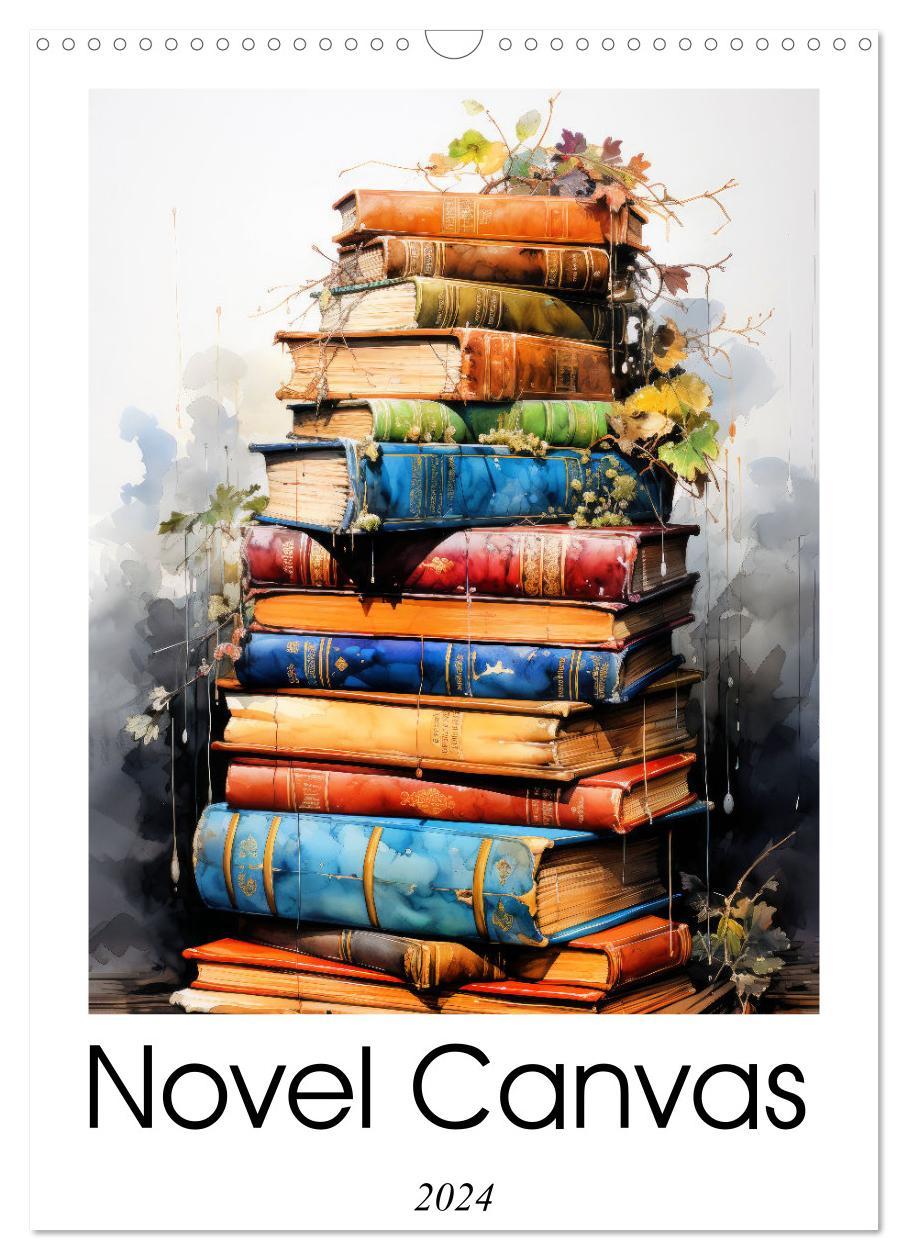 Naptár/Határidőnapló Novel Canvas (Wall Calendar 2024 DIN A3 portrait), CALVENDO 12 Month Wall Calendar 
