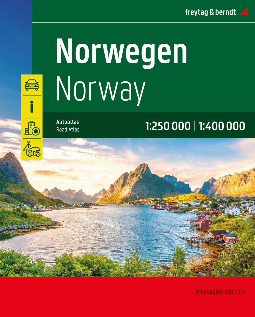 Könyv Norwegen, Autoatlas 1:250.000 - 1:400.000, freytag & berndt 