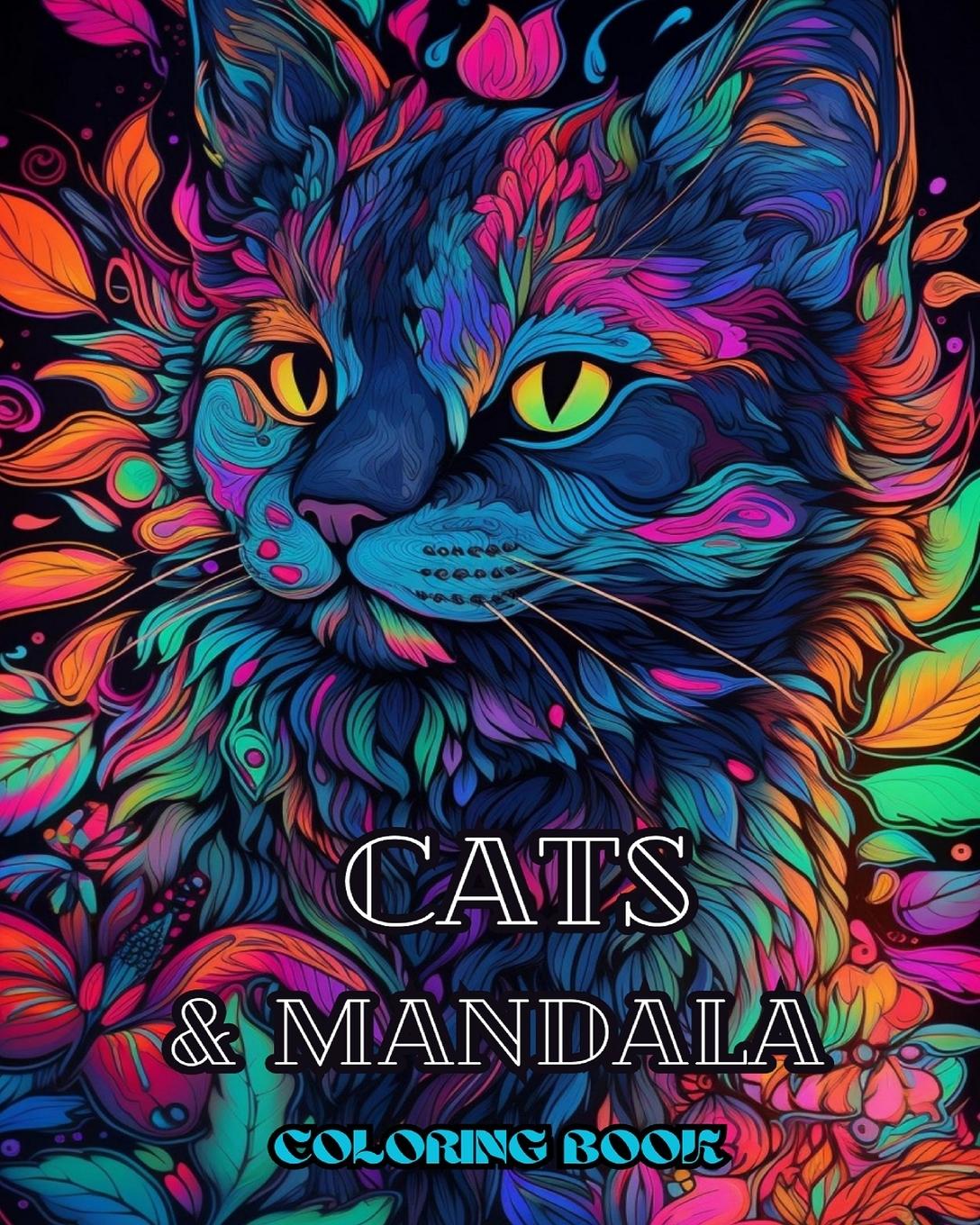 Buch Cats with Mandalas - Adult Coloring Book. Beautiful Coloring Pages 