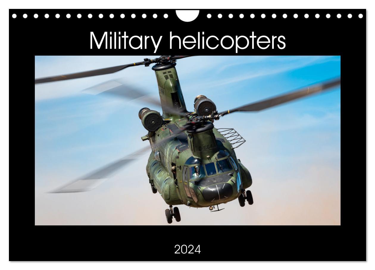 Naptár/Határidőnapló Military helicopters (Wall Calendar 2024 DIN A4 landscape), CALVENDO 12 Month Wall Calendar 