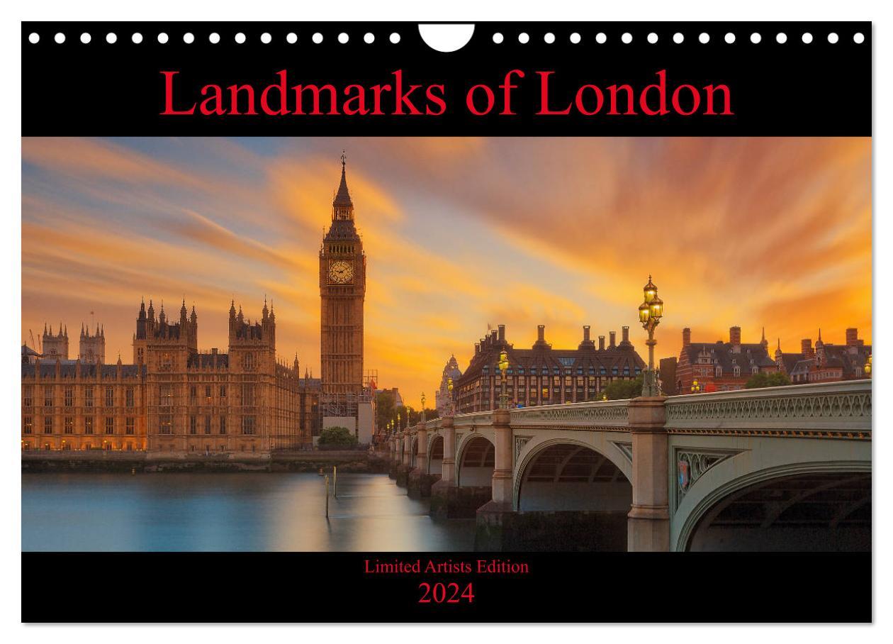 Календар/тефтер Landmarks of London (Wall Calendar 2024 DIN A4 landscape), CALVENDO 12 Month Wall Calendar 