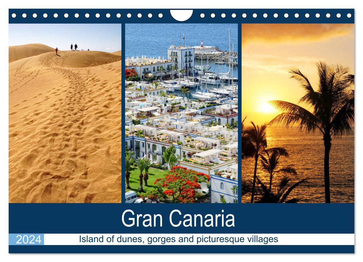 Календар/тефтер Gran Canaria - Island of dunes, gorges and picturesque villages (Wall Calendar 2024 DIN A4 landscape), CALVENDO 12 Month Wall Calendar 