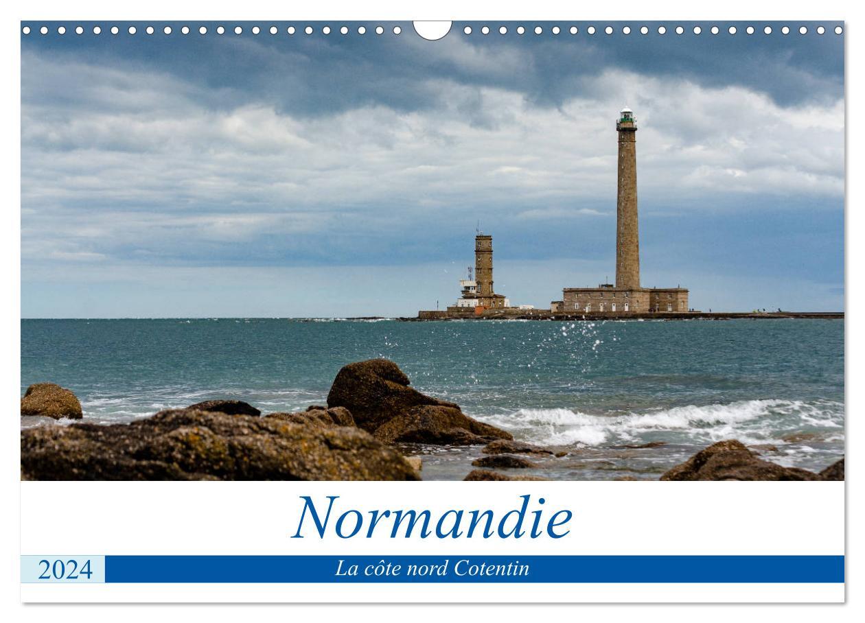 Календар/тефтер Normandie, la côte nord Cotentin (Calendrier mural 2024 DIN A3 vertical), CALVENDO calendrier mensuel 
