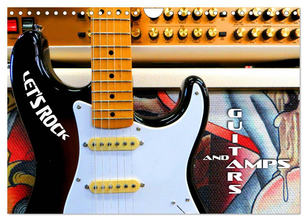Naptár/Határidőnapló Guitars and Amps - Let's Rock (Wall Calendar 2024 DIN A4 landscape), CALVENDO 12 Month Wall Calendar 