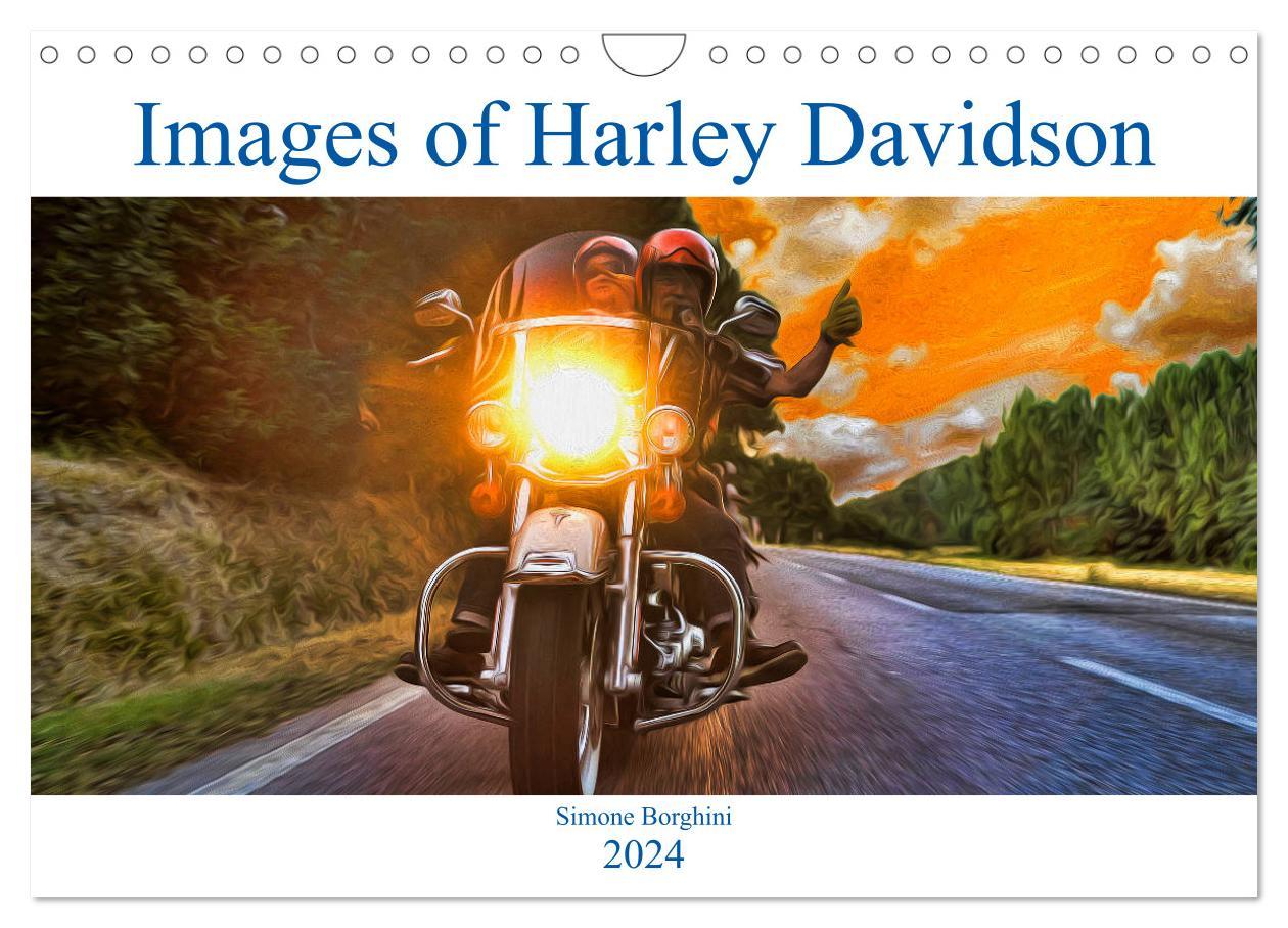 Kalendář/Diář Images of Harley Davidson (Wall Calendar 2024 DIN A4 landscape), CALVENDO 12 Month Wall Calendar 