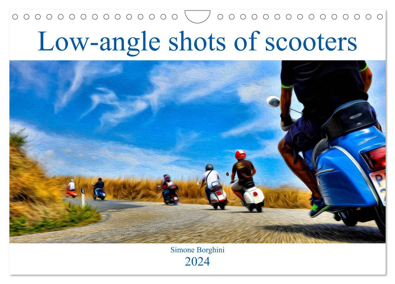 Kalendář/Diář Low-angle shots of scooters (Wall Calendar 2024 DIN A4 landscape), CALVENDO 12 Month Wall Calendar 