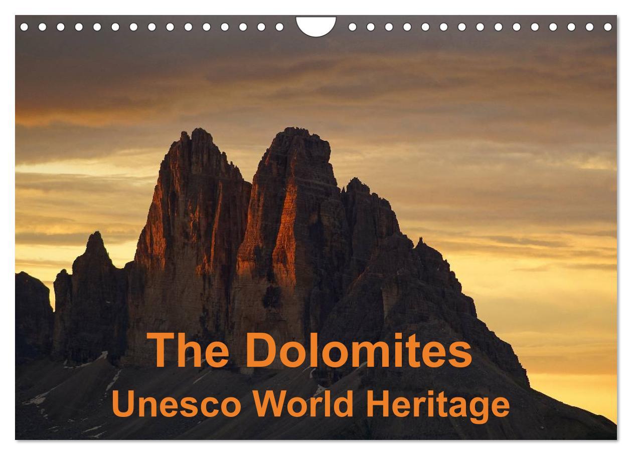 Calendar / Agendă The Dolomites Unesco World Heritage (Wall Calendar 2024 DIN A4 landscape), CALVENDO 12 Month Wall Calendar 
