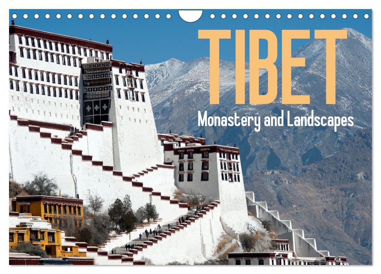 Naptár/Határidőnapló Tibet Monastery and landscapes (Wall Calendar 2024 DIN A4 landscape), CALVENDO 12 Month Wall Calendar 
