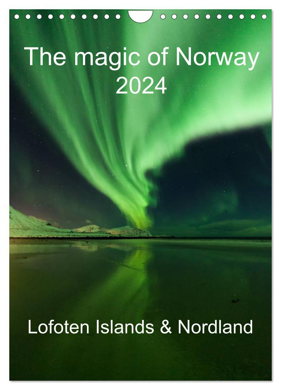 Naptár/Határidőnapló The magic of Norway 2024 - Lofoten Islands & Nordland (Wall Calendar 2024 DIN A4 portrait), CALVENDO 12 Month Wall Calendar 
