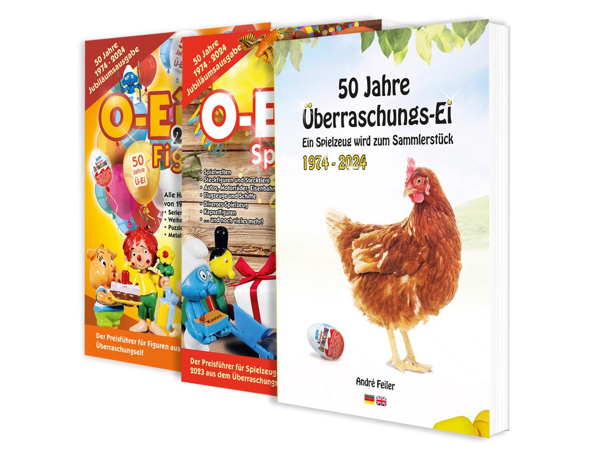 Carte Das O-Ei-A 2er Bundle 2024/25 - Die Jubiläumsausgabe! - O-Ei-A Figuren und O-Ei-A Spielzeug sowie das Buch ?50 Jahre Überraschungs-Ei? 