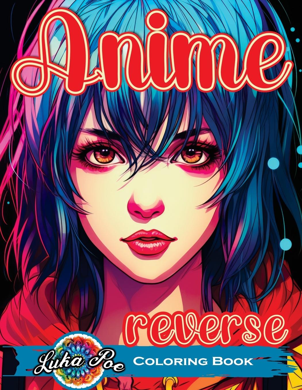 Carte Reverse Coloring Book Anime 