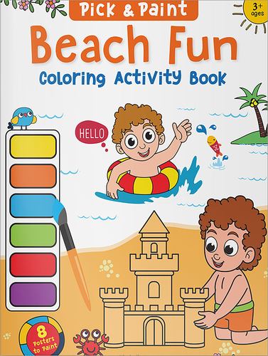 Книга Beach Fun: Pick and Paint Coloring Activity Book Wonder House Books