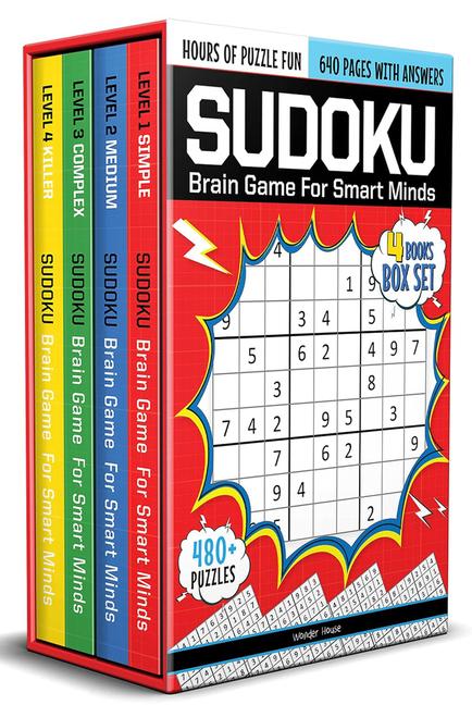 Kniha Sudoku - Brain Booster Puzzles for Kids: Box Set of 4 Books (Levels 1-4) 