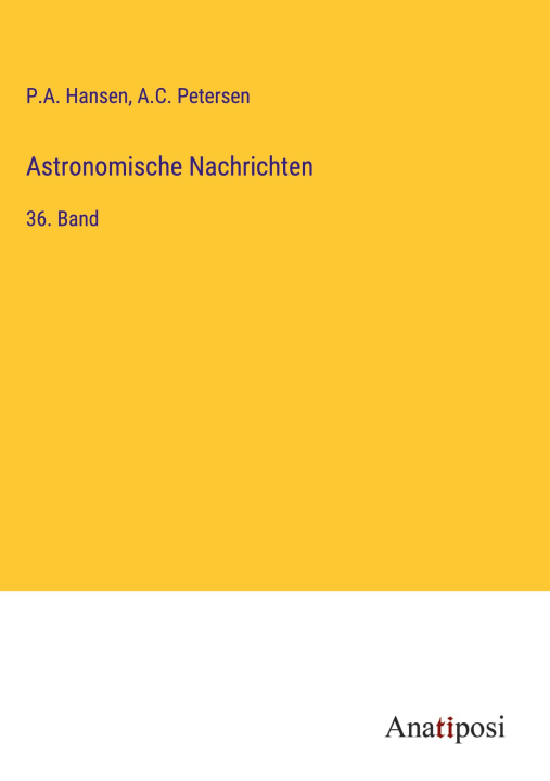 Książka Astronomische Nachrichten A. C. Petersen