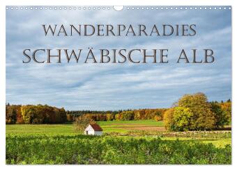 Naptár/Határidőnapló Wanderparadies Schwäbische Alb (Wandkalender 2024 DIN A3 quer), CALVENDO Monatskalender 