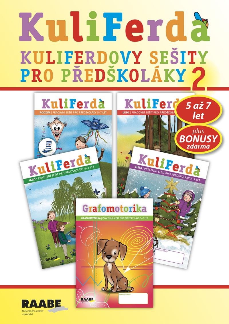 Kniha KuliFerda (5–7 let) - SADA 5 pracovních sešitů č.2 Jana Pechancová