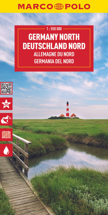 Tiskovina MARCO POLO Reisekarte Deutschland Nord 1:550.000 