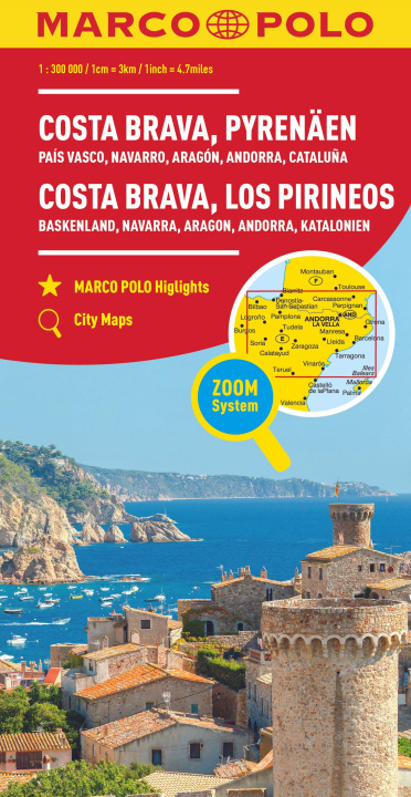 Materiale tipărite MARCO POLO Regionalkarte Costa Brava, Pyrenäen 1:300.000 