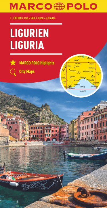 Tlačovina MARCO POLO Regionalkarte Italien 05 Ligurien 1:200.000 