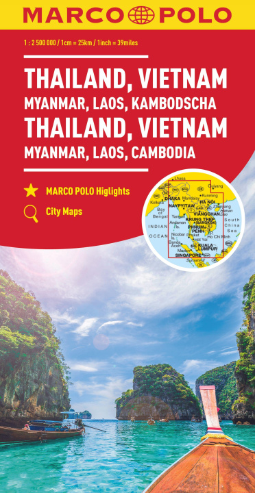 Materiale tipărite MARCO POLO Kontinentalkarte Thailand, Vietnam 1:2,5 Mio. 