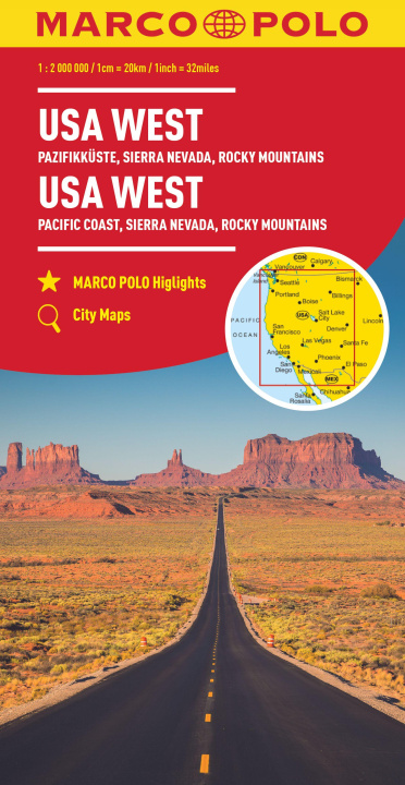 Materiale tipărite MARCO POLO Kontinentalkarte USA West 1:2 Mio. 
