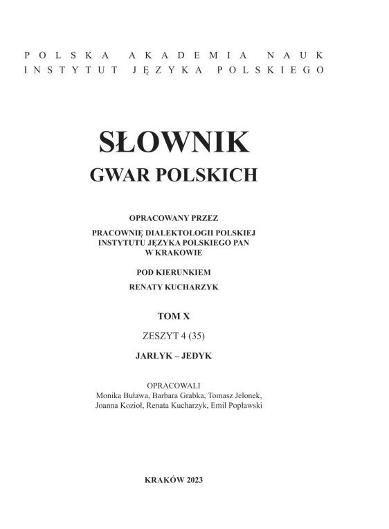 Carte Slownik gwar polskich. (35). 