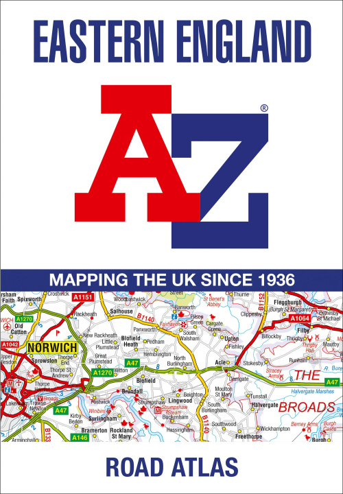 Carte Eastern England A-Z Road Atlas A-Z maps