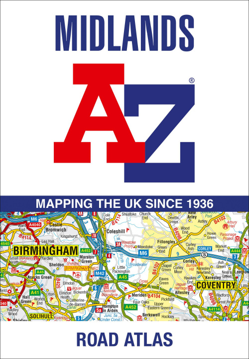 Książka Midlands A-Z Road Atlas A-Z maps