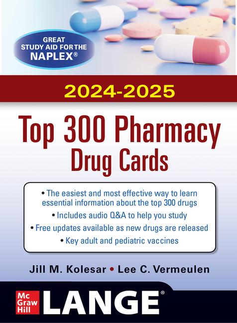 Kniha McGraw Hills 2024/2025 Top 300 Drug Cards Lee C. Vermeulen