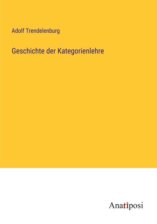 Kniha Geschichte der Kategorienlehre 