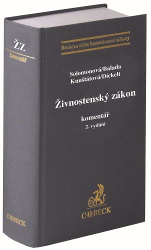 Книга Živnostenský zákon. Komentář (2. vydání) Kristýna Solomonová