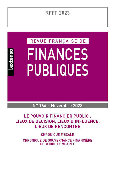 Carte Revue française des finances publiques n°164-2023 