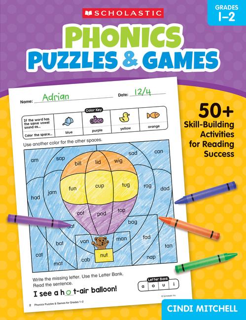 Carte PHONICS PUZZLES & GAMES FOR GRADES 1 2 MITCHELL CINDI