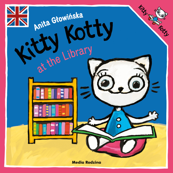 Książka Kitty Kotty at the Library wer. angielska Anita Głowińska