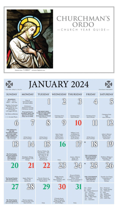 Календар/тефтер 2024 Churchman's Ordo Kalendar 