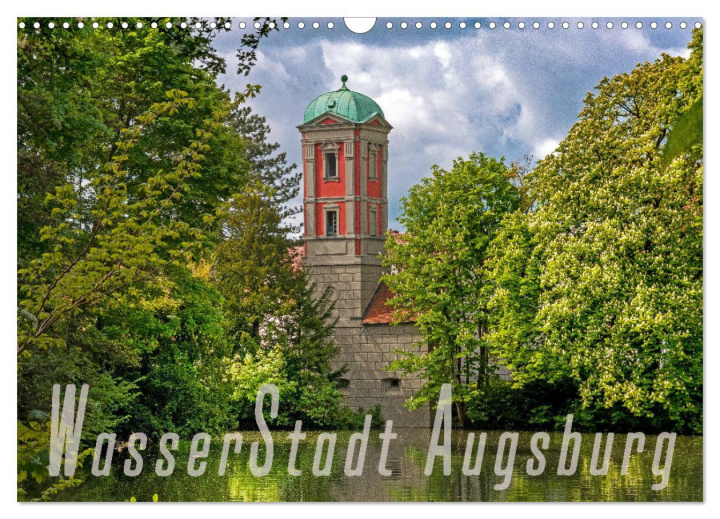 Calendar / Agendă WasserStadt Augsburg (Wandkalender 2024 DIN A3 quer), CALVENDO Monatskalender 
